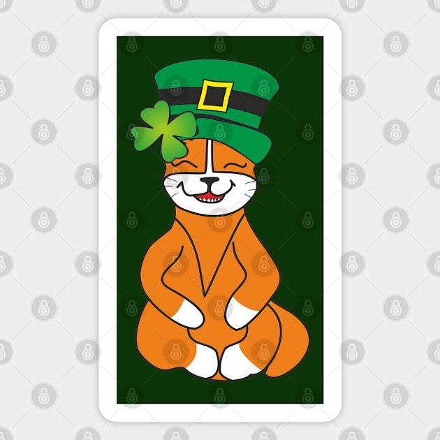 St Paddy Days Funny CAT Magnet by Alekvik